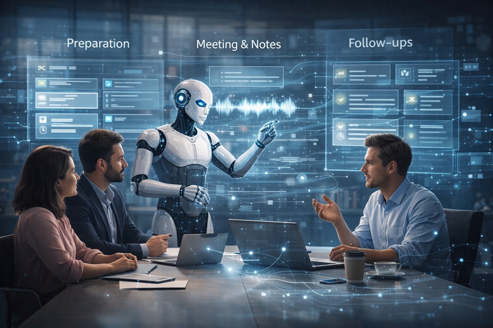 Using AI Before and After Meetings (Preparation, Notes, Follow-ups)